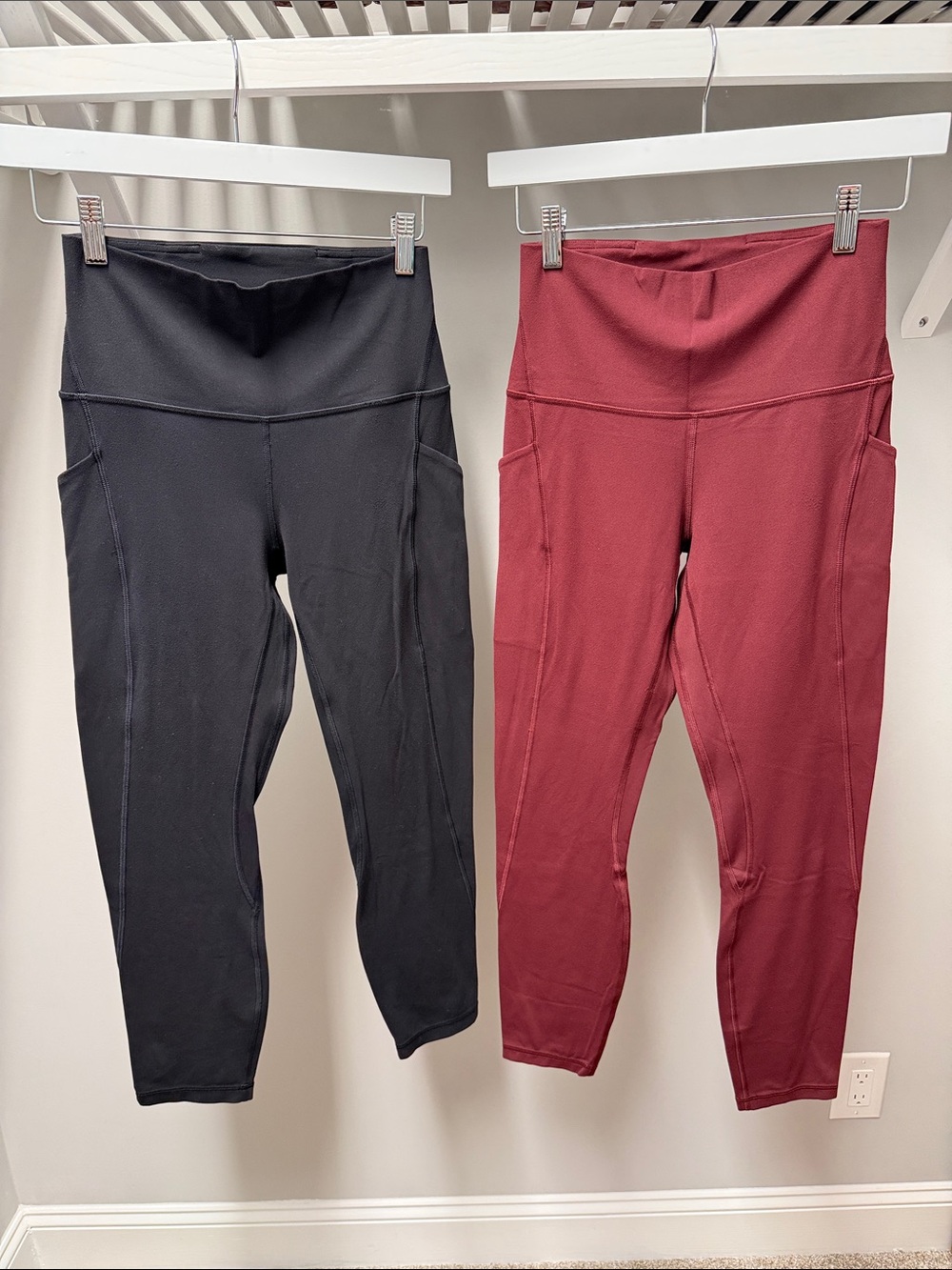 lululemon align leggings Black & Burgundy